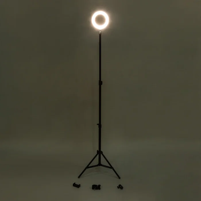 SUN Trípode SUN-RL6-200 Iluminación para Videoblogs 8W 6000K Ø16Cm 68-200Cm Regulable