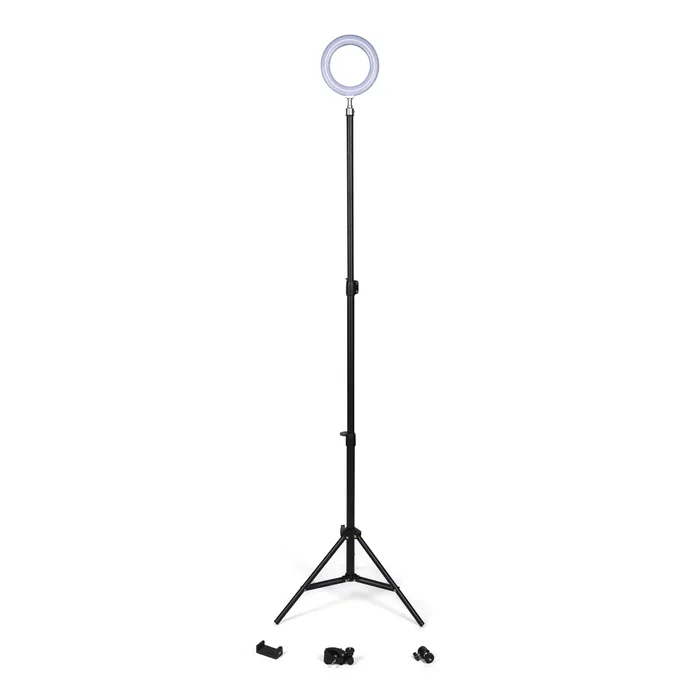 SUN Trípode SUN-RL6-200 Iluminación para Videoblogs 8W 6000K Ø16Cm 68-200Cm Regulable