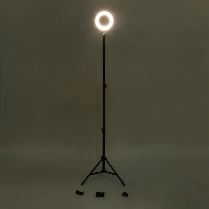 SUN Trípode SUN-RL6-200 Iluminación para Videoblogs 8W 6000K Ø16Cm 68-200Cm Regulable