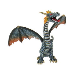 Bullyland Figura Dragon sentado gris 11 cm