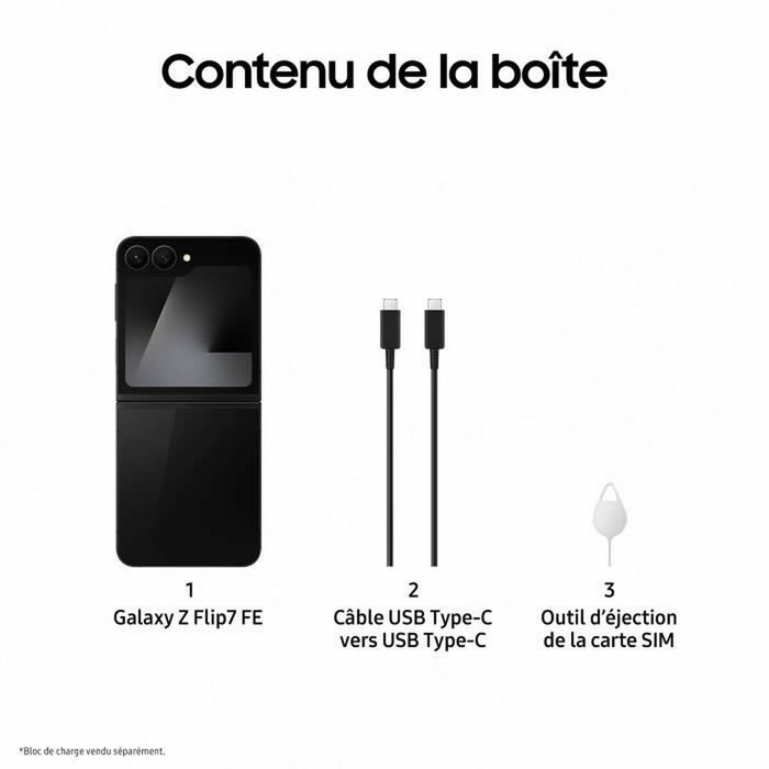 Samsung Galaxy Z Flip7 FE 5G Noir