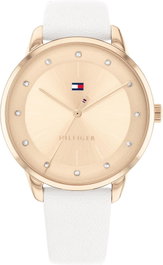 Tommy Hilfiger 1782543 Montre Analogique Dorée et Blanche