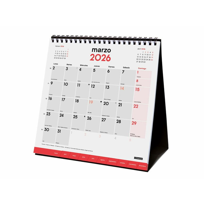 Calendrier de bureau Finocam Papier 19 x 19 cm