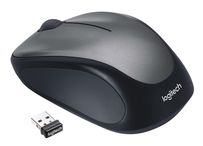 Logitech M235 Souris sans fil 2.4 GHz avec Nano-récepteur USB, 1000 DPI, Design confortable pour ordinateur portable - Gris