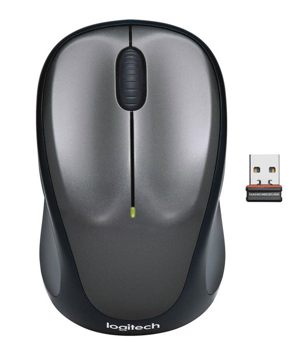 Logitech M235 Souris sans fil 2.4 GHz avec Nano-récepteur USB, 1000 DPI, Design confortable pour ordinateur portable - Gris