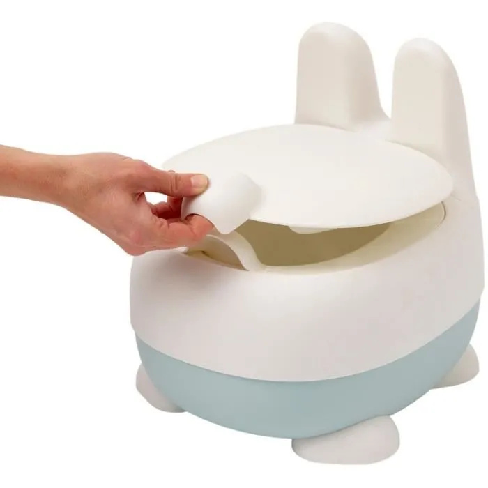 Thermobaby Pot d'apprentissage ludique Lapin - Cuvette amovible, couvercle et assise stable antidérapante