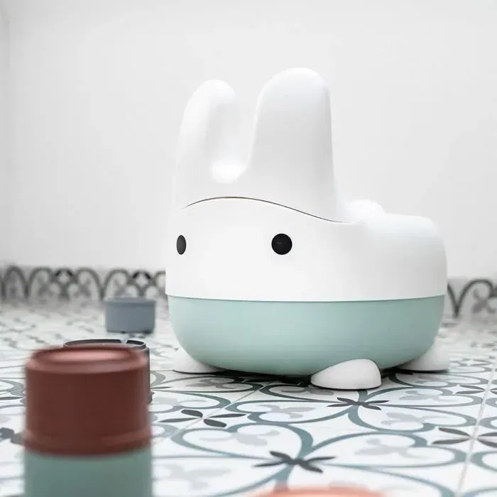 Thermobaby Pot d'apprentissage ludique Lapin - Cuvette amovible, couvercle et assise stable antidérapante