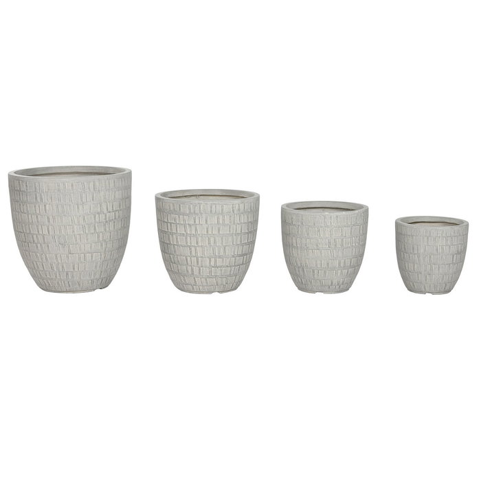 Home ESPRIT Cache-pot Gris Magnésium (Lot de 4 unités) Home ESPRIT Cache-pot Gris Magnésium (Lot de 4 unités)