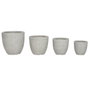 Home ESPRIT Cache-pot Gris Magnésium (Lot de 4 unités)
