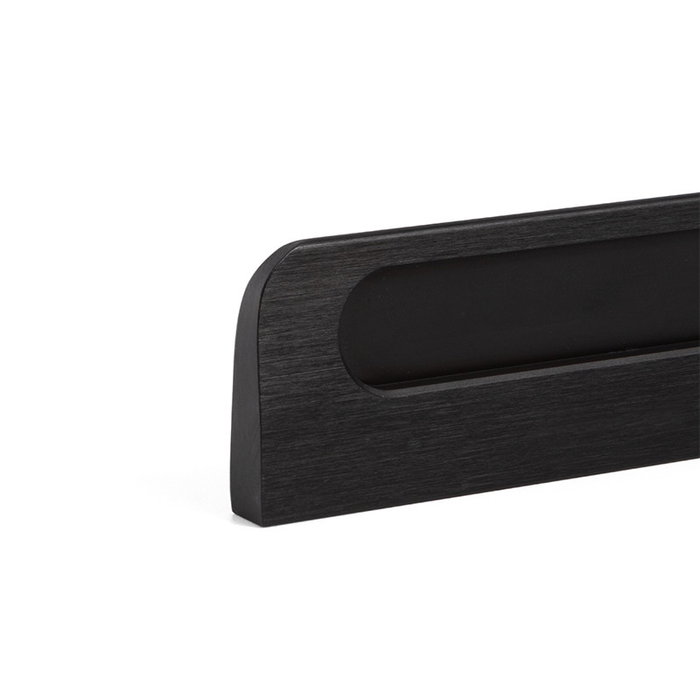 VIEFE - Tirador en aluminium Peak finition noir brossé, distance entre trous 768 mm