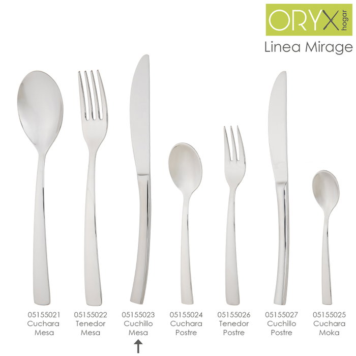 ORYX Couteau de table Mirage Valencia 213 mm