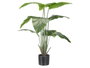 Ibergarden Maceta Planta Hojas Punta Ancha 110 cm Plastique Vert Noir (Set de 4)