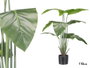 Ibergarden Maceta Planta Hojas Punta Ancha 110 cm Plastique Vert Noir (Set de 4)