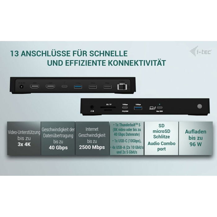 Hub USB i-Tec TB4TRIPLEDOCKPD