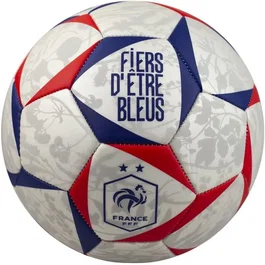 FFF Ballon de football motif floral tricolore - Taille T5 - Ballon original pour le jeu et le style