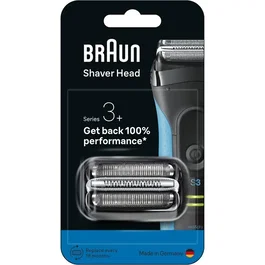 Braun Series 3+ - Tête de rasoir avec 2 grilles, peigne MicroComb et 100% fabriqué en Allemagne - Maintient le rasage performant et confortable