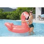Bestway Bouée Flamant Rose à chevaucher pour adultes Flamenco - 168 x 120 cm - Bouée gonflable PVC pour piscine, plage, extérieur