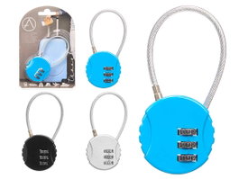 ARTE REGAL Lot de 24 Cadenas à Combinaison avec Câble pour Valises - Assortiment de 3 Couleurs