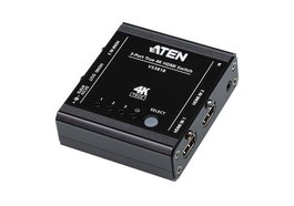 Aten VS381B - Commutateur HDMI 3 ports (3 x entrée, 1 x sortie) 18 Gb/s, True 4K 60 Hz 4:4:4, HDR, HDCP 2.2, prise en charge Dolby Vision et HLG