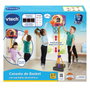 VTech Panier de basket avec panneau électronique, 3 modes de jeu interactifs, hauteur ajustable 88-120 cm, pliable, 80-571422