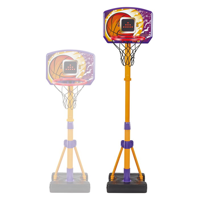 VTech Panier de basket avec panneau électronique, 3 modes de jeu interactifs, hauteur ajustable 88-120 cm, pliable, 80-571422 VTech Panier de basket avec panneau électronique, 3 modes de jeu interactifs, hauteur ajustable 88-120 cm, pliable, 80-571422