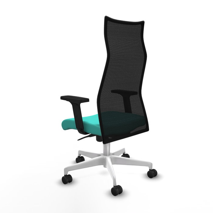 Piqueras y Crespo Chaise de Bureau Albacete Turquoise et Noir