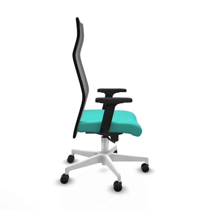 Piqueras y Crespo Chaise de Bureau Albacete Turquoise et Noir