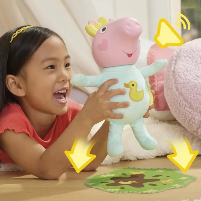 Hasbro Peppa Pig Gros Câlins Evie - Poupée Interactive Peluche avec 4 Accessoires et 20+ Sons, Personnage Série TV dès 3 ans Hasbro Peppa Pig Gros Câlins Evie - Poupée Interactive Peluche avec 4 Accessoires et 20+ Sons, Personnage Série TV dès 3 ans