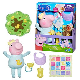 Hasbro Peppa Pig Evie, Poupée Interactive Gruñidos y Abrazos avec Accessoires, Sons et Câlins, 20+ Réactions, Figurine pour Enfants Dès 3 ans, Réf. G1637