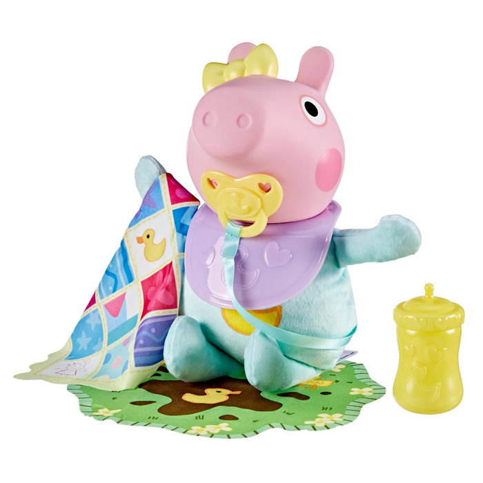 Hasbro Peppa Pig Evie, Poupée Interactive Gruñidos y Abrazos avec Accessoires, Sons et Câlins, 20+ Réactions, Figurine pour Enfants Dès 3 ans, Réf. G1637