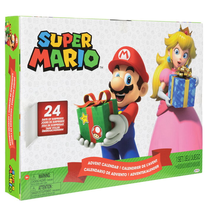 JAKKS PACIFIC Calendrier de l'avent Super Mario Bros - Contient 24 pièces