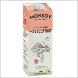 Monsoy Boisson au riz et aux noisettes bio 1L