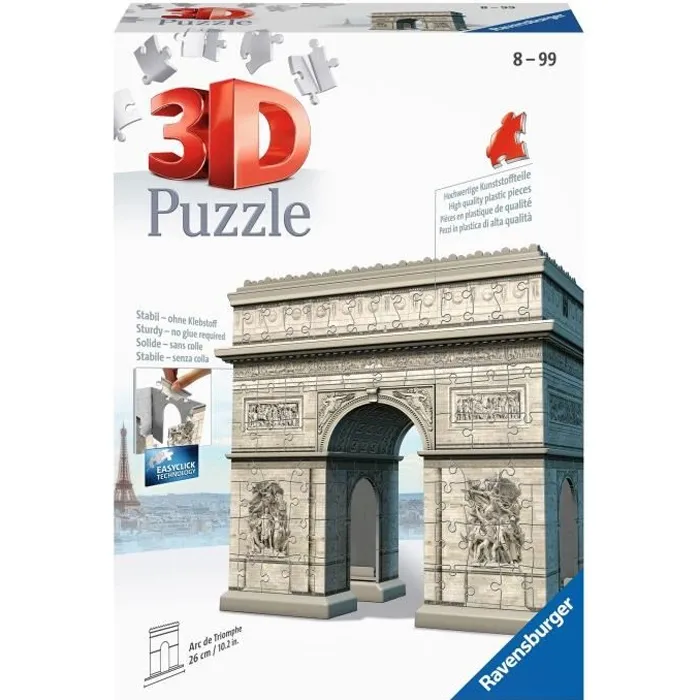 RAVENSBURGER Puzzle 3D Arc de Triomphe 216 pièces RAVENSBURGER Puzzle 3D Arc de Triomphe 216 pièces