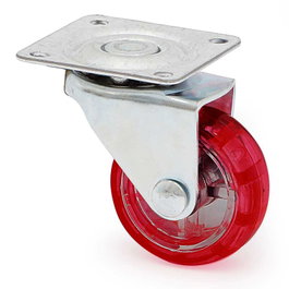 Q&Q Roue pivotante rouge en plastique Ø38 H50