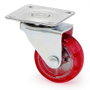 Q&Q Roue pivotante rouge en plastique Ø38 H50