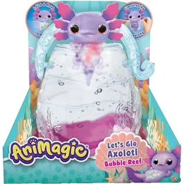 Goliath Animagic Axolotl Aquarium - Peluche interactive avec lumière à eau - Jeu tactile pour enfants dès 4 ans