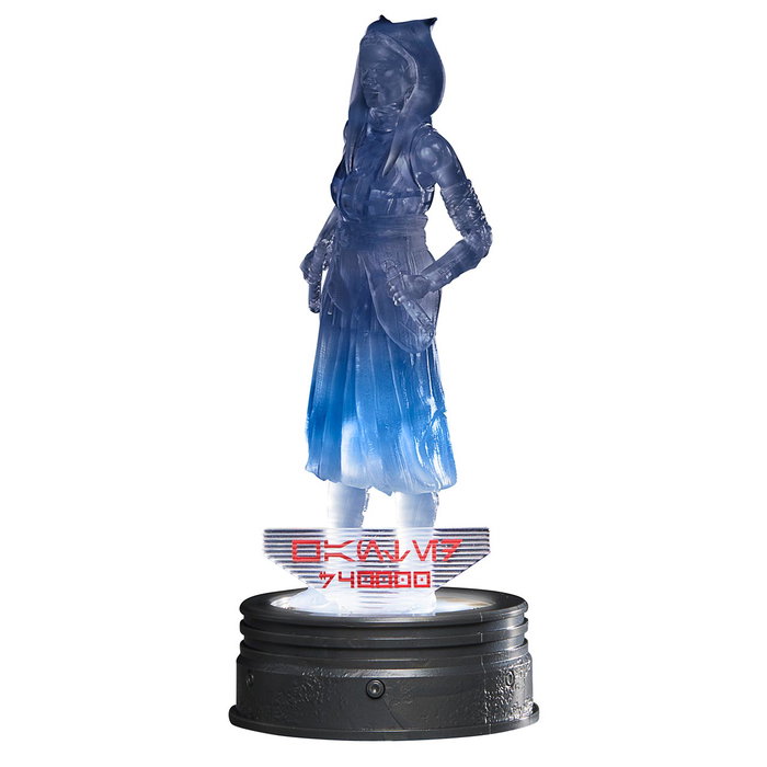 Hasbro Star Wars Th Black Serie Holocomm Collection Figure Ahsoka Tano F8322 - 15 cm avec Disque Holographique Lumineux - Multilingue