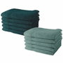 Today Lot de 10 serviettes de toilette 50 x 90 cm - 5 Peacock et 5 Céladon