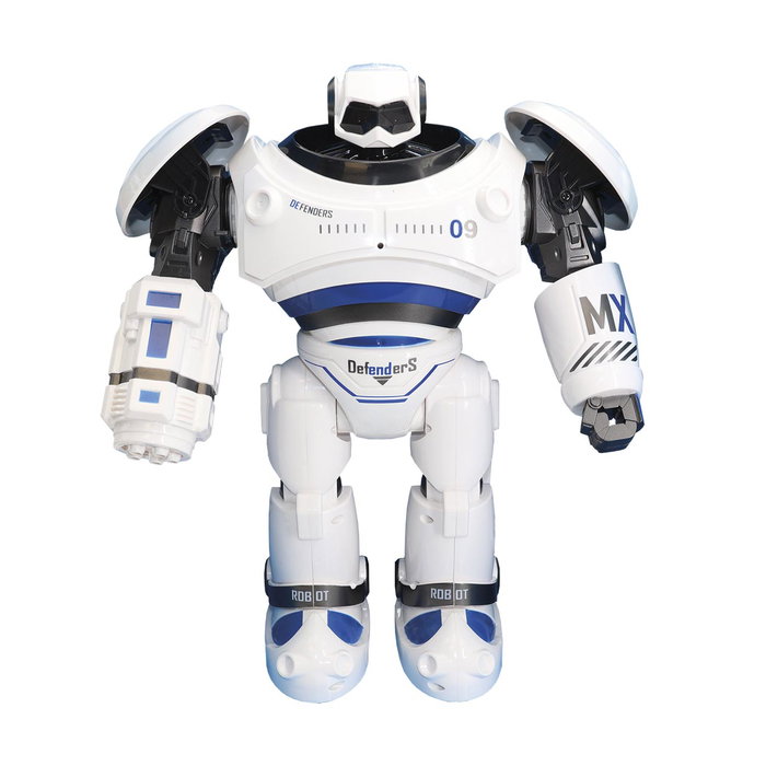 Tachan Robot télécommandé RC avec infrarouge, fonction danse et combat, 8 missiles ventouse, batterie rechargeable USB, couleur bleue, 6 ans et plus Tachan Robot télécommandé RC avec infrarouge, fonction danse et combat, 8 missiles ventouse, batterie rechargeable USB, couleur bleue, 6 ans et plus