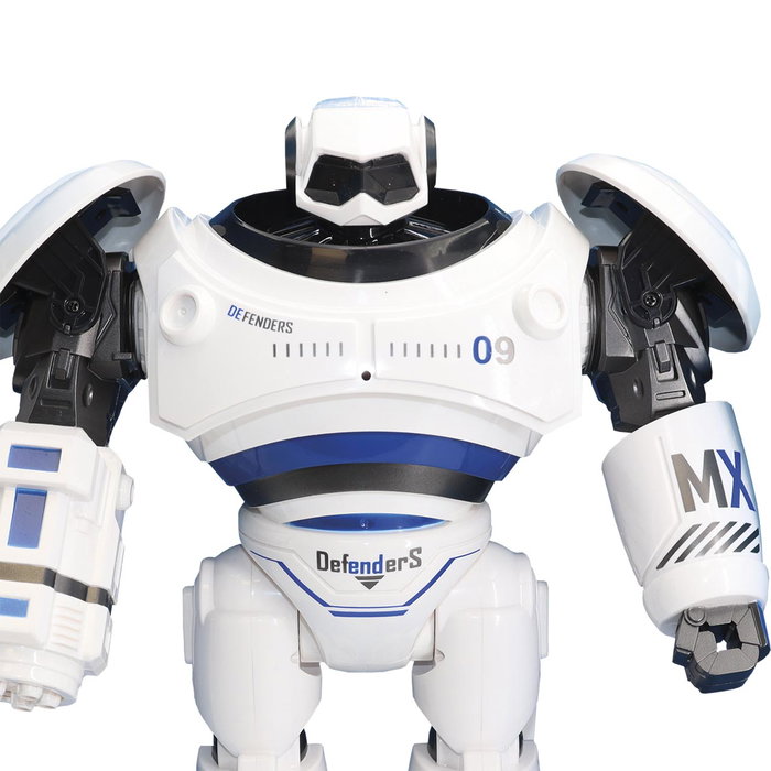Tachan Robot télécommandé RC avec infrarouge, fonction danse et combat, 8 missiles ventouse, batterie rechargeable USB, couleur bleue, 6 ans et plus Tachan Robot télécommandé RC avec infrarouge, fonction danse et combat, 8 missiles ventouse, batterie rechargeable USB, couleur bleue, 6 ans et plus