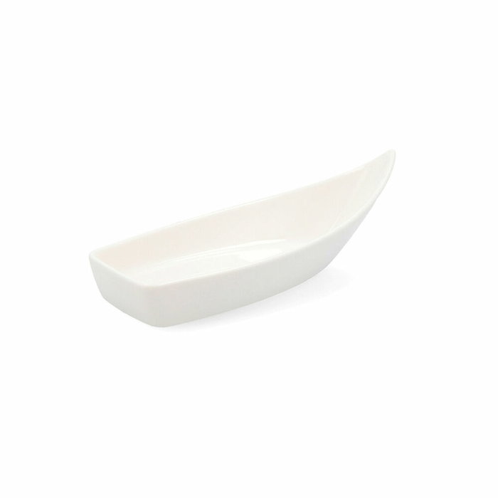 Quid Select Mini Assiette / Barco en Porcelaine Blanche Brillant 12,5 cm (12 Unités)