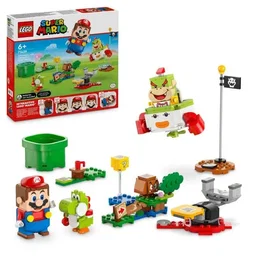 Lego Super Mario 71439 Set de véhicule et Yoshi pour aventures interactives de LEGO Mario, avec Bowser Jr. et Goomba - 218 pièces - À partir de 6 ans