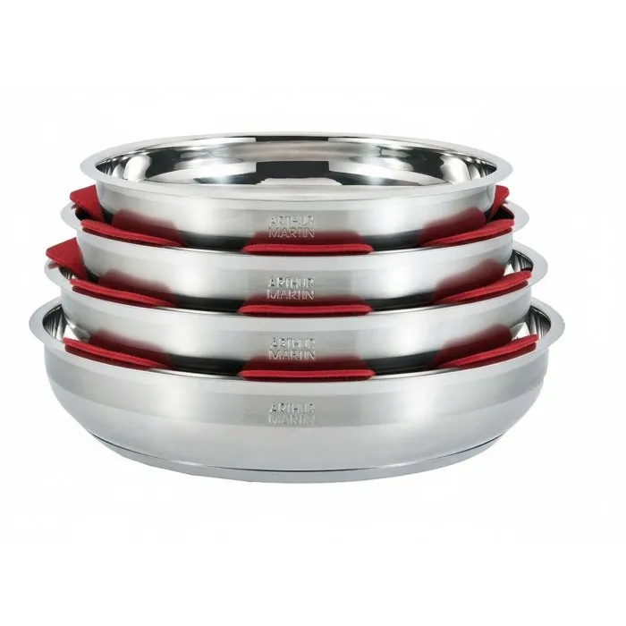 Arthur Martin AM3237 Batterie de cuisine 16 pièces Acier inoxydable 18/10 Tous feux dont induction Sans PFOA/PFAS Arthur Martin AM3237 Batterie de cuisine 16 pièces Acier inoxydable 18/10 Tous feux dont induction Sans PFOA/PFAS