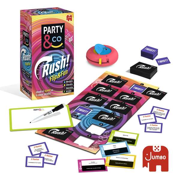 Diset - Juego Party & Co. Rush - Jeu de société de rapidité pour 4 joueurs - Version espagnole - 12x21x7 cm