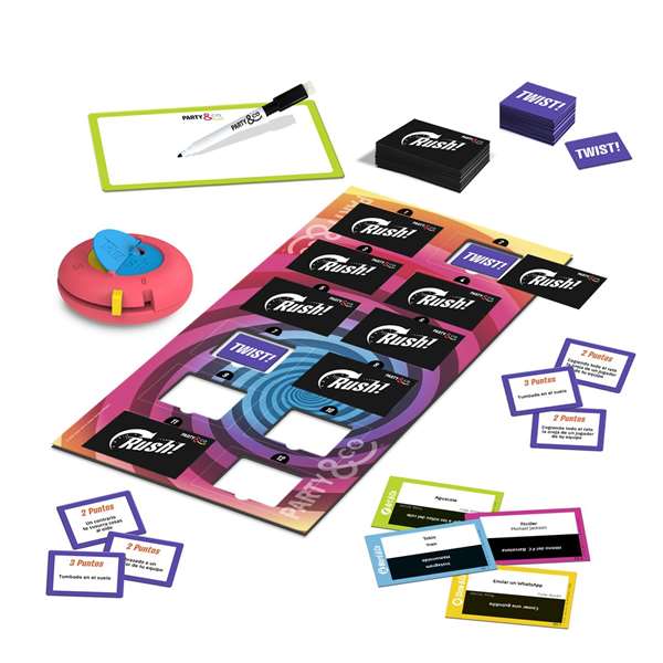 Diset - Juego Party & Co. Rush - Jeu de société de rapidité pour 4 joueurs - Version espagnole - 12x21x7 cm