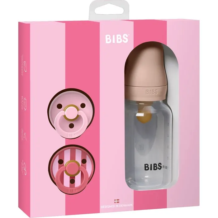 BIBS Coffret cadeau bébé Baby Sprinkle - Embout rond - T1 - Blush BIBS Coffret cadeau bébé Baby Sprinkle - Embout rond - T1 - Blush