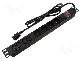 LANBERG Bloc PC parafoudre 4 prises IEC C13 noir