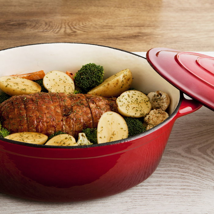 Bidasoa Casserole avec Couvercle Fierro Rouge 4,3 L (Lot de 2)