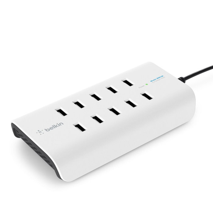 Belkin Rockstar Hub USB 2.0 10 Ports 2,4A Blanc Belkin Rockstar Hub USB 2.0 10 Ports 2,4A Blanc