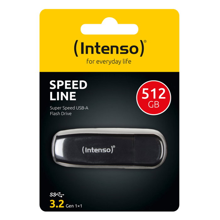 Intenso Speed 512GB Clé USB 3.2 Haute Vitesse jusqu'à 70 Mo/s Intenso Speed 512GB Clé USB 3.2 Haute Vitesse jusqu'à 70 Mo/s